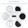 White Wicker Chair And End Table Set With Black Chair Cushion