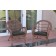 Santa Maria Honey Wicker Chair with Black Cushions Set of 2