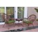 3pc Santa Maria Honey Wicker Chair Set - Hunter Green Cushions