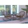3pc Santa Maria Honey Rocker Wicker Chair Set - Brown Cushions