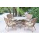 5pc Windsor Honey Wicker Dining Set - Ivory Cushions
