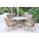 5pc Windsor Honey Wicker Dining Set - Tan Cushions