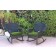 Set of 2 Windsor Black  Resin Wicker Rocker Chair with Hunter Green Cushions