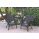 Set of 2 Windsor Espresso Resin Wicker Chair without Cushions