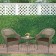 Set of 3 Grey Resin Wicker Clark Single Chair with 2 inch Brown Cushion and End Table