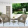 Set of 3 Grey Resin Wicker Clark Single Chair without Cushion and End Table