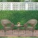 Set of 3 Grey Resin Wicker Clark Single Chair without Cushion and End Table