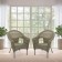 Set of 2 Grey Resin Wicker Clark Single Chair without Cushion