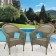 Set of 2 Grey Resin Wicker Clark Single Chair without Cushion