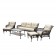 6pc Wicker Seating Set with Ivory Cushions