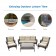 6pc Wicker Seating Set with Ivory Cushions