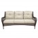 6pc Wicker Seating Set with Ivory Cushions
