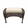 6pc Wicker Seating Set with Ivory Cushions