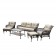 6pc Wicker Seating Set with Tan Cushions