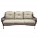 6pc Wicker Seating Set with Tan Cushions