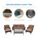 6pc Wicker Seating Set with Brown Cushions