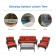 6pc Wicker Seating Set with Brick Red Cushions