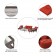6pc Wicker Seating Set with Brick Red Cushions