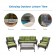 6pc Wicker Seating Set with Sage Green Cushions