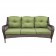 6pc Wicker Seating Set with Sage Green Cushions