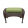 6pc Wicker Seating Set with Sage Green Cushions