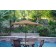 9ft. Aluminum Patio Market Umbrella Tilt with Crank - Brown Fabric/Champagne Pole