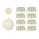 2 Inch Pale Ivory Ball Candles (96pcs/Case) Bulk
