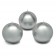 3 Inch Metallic Silver Ball Candles (36pcs/Case) Bulk