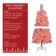 4FT PRE-LIT FLOCKED PINK TREE