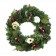 24 inch Christmas Wreath with Birdhouses and Red Berries
