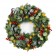 24 inch Eucalytpus Christmas Wreath with Red Berries and Lights