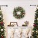 24 inch Eucalytpus Christmas Wreath with Red Berries and Lights