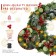 24 inch Eucalytpus Christmas Wreath with Red Berries and Lights