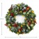 24 inch Eucalytpus Christmas Wreath with Red Berries and Lights