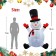 8FT Inflatable Snowman with Rotating Light