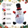 8FT Inflatable Snowman with Rotating Light