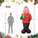 8FT Inflatable Snowman in A Down Jacket