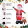 8FT Santa And Labrador Dog Inflatable