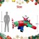 8FT Long Inflatable Santa Flies A Plane
