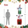 8FT GiFTboxes Snowman & Penguin Pyramid Inflatable