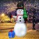 8FT LED  Snowman with Tree and Gift bag Inflatable