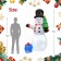 8FT LED  Snowman with Tree and Gift bag Inflatable
