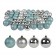 Combo 55Pc Christmas Ornament-Blue/Silver