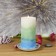 3 x 6 Inch Tritone BL/GRN/WHT Scented Pillar Candle(12pcs/Case)