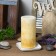 3 x 6 Inch Tritone WHT/CRM Scented Pillar Candle(12pcs/Case)