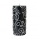 3 x 6 Inch Black Scroll Pillar Candle