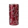 3 x 6 Inch Red Scroll Pillar Candle