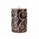 3 x 4 Inch Brown Scroll Pillar Candle