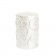 3 x 4 Inch White Scroll Pillar Candle (12pcs/Case) Bulk