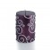 3 x 4 Inch Purple Scroll Pillar Candle